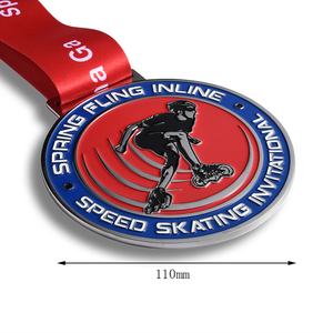 Medalla Redonda de Metal Esmaltado Suave con Diseño Personalizado para Premios de Patinaje sobre Ruedas - Product Image 4