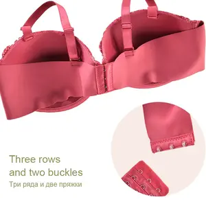 Reggiseno Sexy Personalizzato FARDLY, Senza Cuciture, con Ferretto, Morbido, in Pizzo, Tinta Unita, Traspirante, Lingerie Intima da Donna - Product Image 5