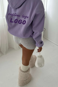 High Quality Thick Pullover Heavyweight Comfortable Relaxed Fit Oversized Stretch Ribbed Cuffs <b>Women</b> Hoodie - Product Image 2