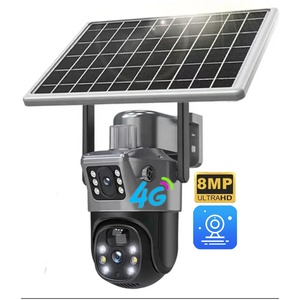 Eseecloud <b>4K</b> 8MP WiFi Solar Outdoor 4G Sim Card Wireless Cameras Surveillance IP Battery Dual Lens 360 View PTZ <b>Security</b> <b>Camera</b> - Product Image 1