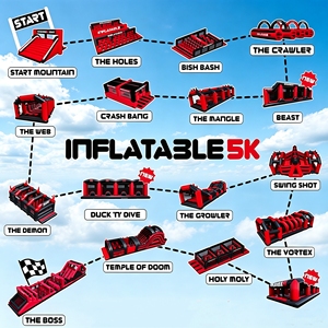 Circuito de Obstáculos Inflable Gigante Personalizado para Carrera de 5k, Túnel de Carrera Impermeable para Desafío Extremo - Product Image 2