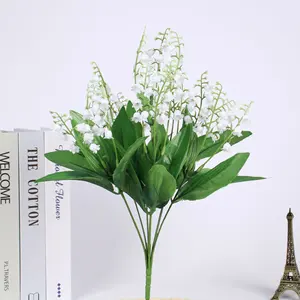 저렴한 인공 백합 계곡 꽃 플라스틱 홈 테이블 센터 조각 웨딩 장식