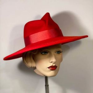 Classic Solid Color Wool Felt <b>Hat</b> with Webbing Decoration Pure Wool Casual Character Style Fedora <b>Hats</b> - Product Image 4
