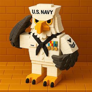 ของเล่นประกอบร่างสัตว์รบพลาสติกขนาดเล็กแบบประกอบได้ เข้ากันได้กับตัวต่อเลโก้ ของเล่นเด็กเพื่อการศึกษา รูปแบบนกอินทรี - Product Image 4