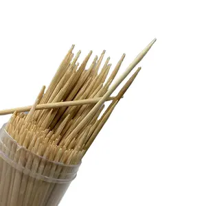 Tusuk Gigi Bambu Kayu Bulat Titik Ganda Tusuk Gigi
