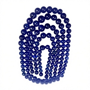 Perles lâches en Tanzanite bleue naturelle, forme ronde lisse, taille facetée, pierres précieuses certifiées par un tiers pour la fabrication de bijoux en gros - Product Image 2