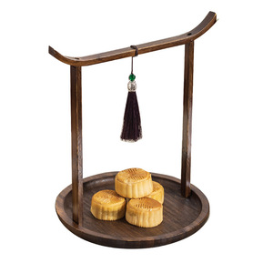 Chinese Retro Style Bamboo <b>Tray</b> With Handles Tea And Snack Plate For Teahouse Home Use Solid Color 038 - Product Image 5