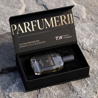 Confezione Regalo Premium Personalizzata per Eau De Parfum Nera e Scatola Magnetica per Fragranze con Scatola di Carta per Profumo