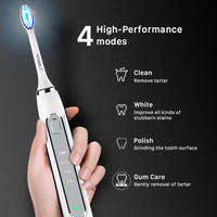Brosse à dents électrique intelligente rechargeable personnalisée de qualité OEM 2024 pour adultes, avec LED, pour blanchiment automatique, vente en gros
