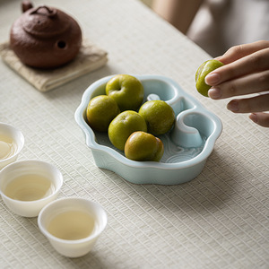 <b>Ceramic</b> Fruit Platter Irregular Shape Porcelain Tea Room Dessert <b>Plate</b> Wedding Occasion - Product Image 3