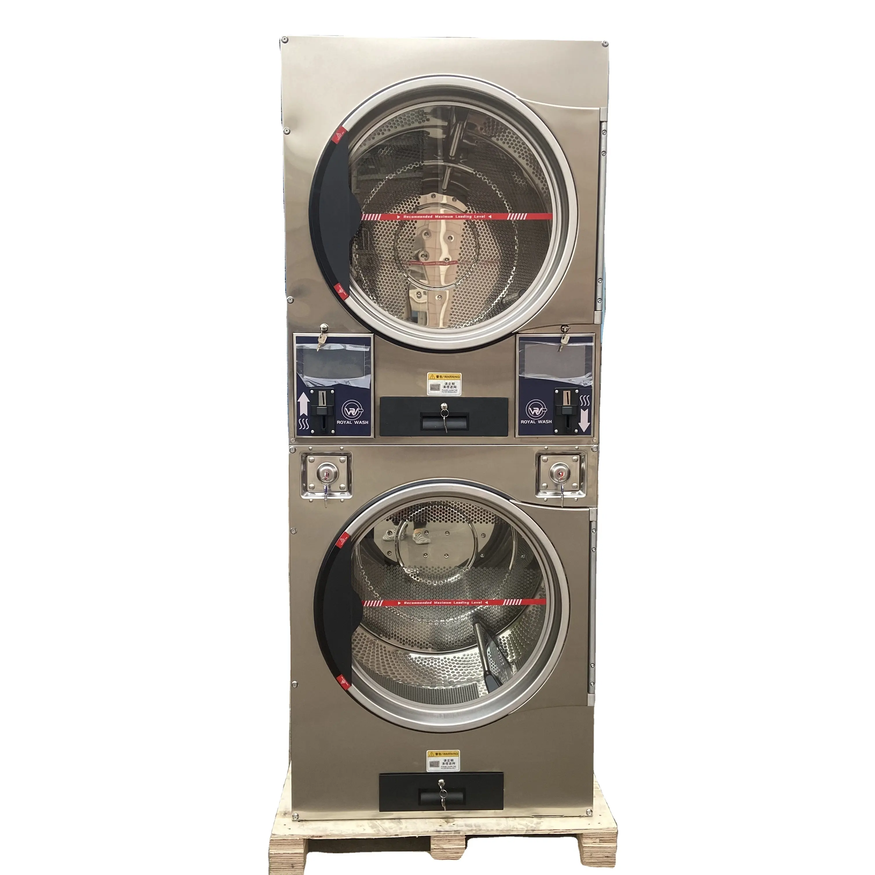 Royal Wash Wäsche verkauf Kommerzieller voll automatischer Stapel trockner