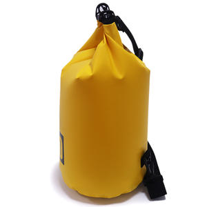 Stampato su misura 500D PVC leggero 10L capacità Roll Top Dry Wet Bag giallo portatile spiaggia all'aperto campeggio moda oceano Pack - Product Image 4