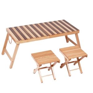 Customized Camping Table Wooden Tourist Folding Table Portable Outdoor Picnic Barbecue Simple Camping Table - Product Image 1