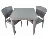 Chaise en plastique brun rotin sans accoudoirs de haute qualité pour jardin intérieur extérieur