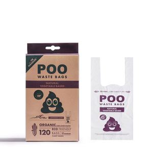 Sacs à déjections canines biodégradables violets anti-fuites, parfumés, imperméables avec LOGO GRATUIT, EPI/D2W+HDPE - Product Image 2