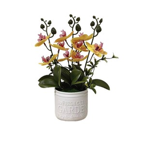 Orchidée Phalaenopsis artificielle Paulon, 27 cm de haut, fleurs blanches, plante en pot en plastique souple pour la décoration intérieure - Product Image 5