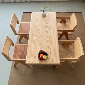 Nhà Máy Hiện Đại Giá Đồ Nội Thất Bằng Gỗ Sống Cạnh Tấm Nhà Bếp Rắn Tro Gỗ Nhà Hàng Bàn Ăn - Product Image 2