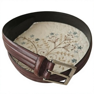 <b>Vintage</b> Style Cow Hide <b>Belt</b> Steel Rectangular Buckle Heat-Transfer Printing Design Finest Quality Waterproof Eco-Friendly <b>Belts</b> - Product Image 3