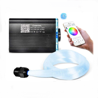 200 - 600 estrellas coche hogar universal Bluetooth APP controlado + música activada RGBW LED 18W Kit de techo de estrella de fibra óptica centelleante