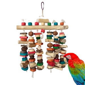 Soporte de Madera para Loros y Amazonas, para Aliviar el Aburrimiento y Acondicionar el Pico, para Loros Medianos a Grandes - Product Image 1