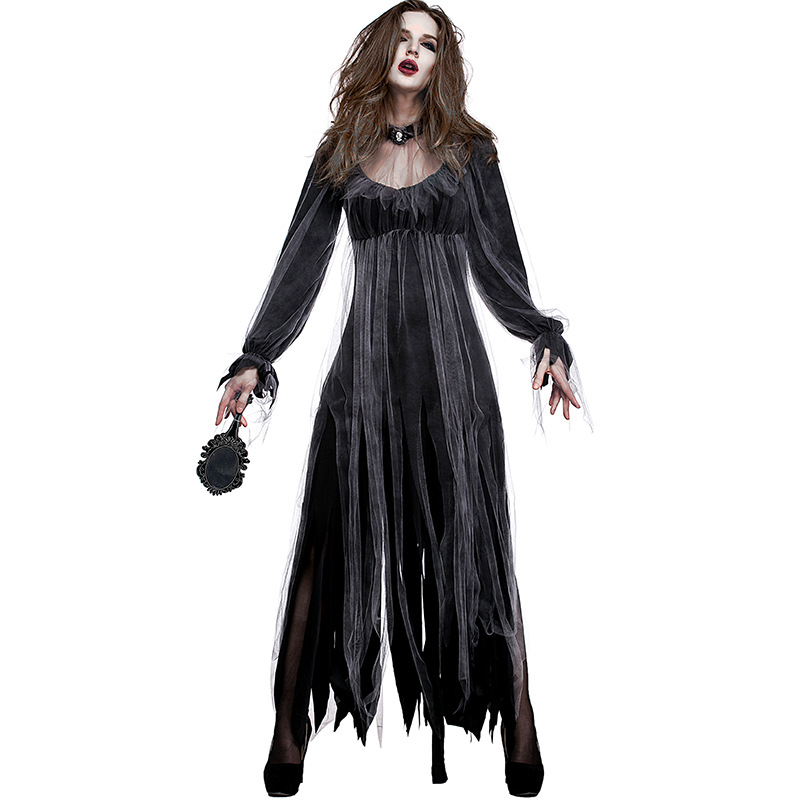 Sexy Women Gothic Vampire Costume Long Dress - Halloween Vampire Costumes  for Women in Various Sizes Available
