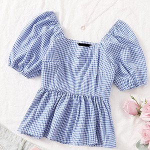 Elegante e Versatile <span class=keywords><strong>Camicetta</strong></span> in Chiffon Casual <span class=keywords><strong>a</strong></span> <span class=keywords><strong>Maniche</strong></span> <span class=keywords><strong>Corte</strong></span> con Scollo <span class=keywords><strong>a</strong></span> V e <span class=keywords><strong>Maniche</strong></span> <span class=keywords><strong>a</strong></span> Sbuffo per Donne, Estiva, ad Asciugatura Rapida e Traspirante - Product Image 3