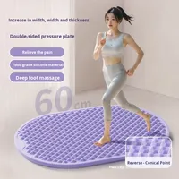 Disque d'acupression double face ovale en silicone pour la réflexologie des pieds et le massage Gym Fitness Sports & Entertainment