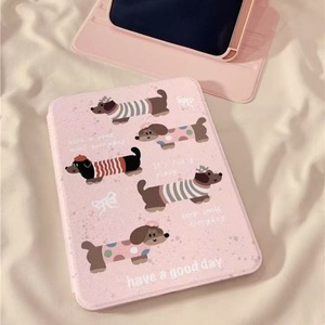 Funda Transparente de Cuero con Diseño de Cachorro Blanco para iPad Air 4/5, iPad Pro 2024, iPad 7/8/9/10ª Generación - Product Image 4