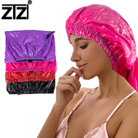 Bonnet de soin capillaire extra long imperméable avec cordon de serrage réglable pour soins profonds, chapeau chauffant pour tresses et locks, vapeur capillaire quatre en un