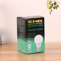 Conception de logo imprimé personnalisé Led lumière ronde ampoule de lampe boîte d'emballage petite ampoule de lampe emballage pliable boîte en papier recyclé