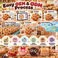 Porte-clés en peluche personnalisé en forme de cookie, mignon, avec pépites de chocolat, breloque de sac rembourrée, cadeau promotionnel OEM pour les marques