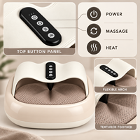 Masseur de pieds blanc avec compression d'air, pétrissage Shiatsu, chaleur et couverture 3D complète pour la relaxation des pieds et des mollets