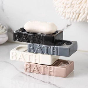Wholesale Eco Friendly Hotel Elegant Marble Bathroom Shower <strong>Soap</strong> bar Holder Tray Bathtub Mini <strong>Ceramic</strong> <strong>Soap</strong> <strong>Dish</strong> - Product Image 1
