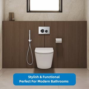 Plaque de <span class=keywords><strong>chasse</strong></span> <span class=keywords><strong>d</strong></span>'<span class=keywords><strong>eau</strong></span> universelle en aluminium doré pour réservoir de toilettes, modèle Slimline carré, avec panneau de commande mural et boutons de <span class=keywords><strong>chasse</strong></span> double pour salles de bain - Product Image 5