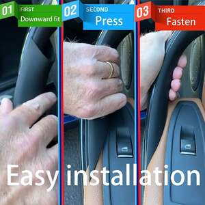 F30 Deurklink Trek Binnenbeschermhoes Zwart Koolstofvezel Autodeurbekleding Voor Bmw <span class=keywords><strong>3</strong></span>-serie 2013-2019 Bmw 320 328 330 335 M3 - Product Image 3