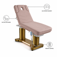 Sillón Eléctrico Multifuncional para Tratamientos de Belleza, Reposacabezas con Resorte de Gas, Reposabrazos Extraíbles, Control Remoto, Reclinable, para Salón o Clínica