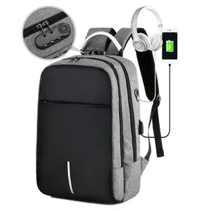 Logo özel dayanıklı iş seyahat üniversite okul çantası ucuz 18 inç öğrenci dizüstü bilgisayar sırt çantası USB