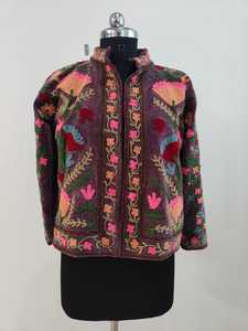 Veste Suzani brodée à la main exclusive, veste Suzani en coton, tissu TNT, veste bohème pour femmes, veste Suzani brodée SALT - Product Image 6