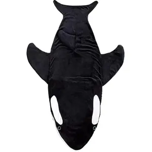 Yiwu ALLO Лидер продаж супер мягкий фланелевый носимый спальный мешок акулы Русалка хвост одеяло для детей