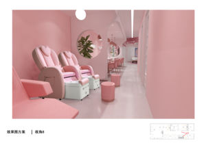 Modern tırnak salonu mobilyası kuaför tasarım masaj koltuğu ile özel tırnak salonu dolabı prim vitrinler - Product Image 6