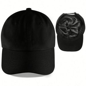 Gorra de Béisbol de Algodón al por Mayor de 6 Paneles con Forro de Satén y Seda que Ayuda a Prevenir el Frizz y la Rotura, Gorra Deportiva Ajustable para Mujer, Regalo - Product Image 4