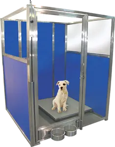 Pintu kandang anjing modular tugas dokter hewan dengan Panel hujan 3x4x6/3x3x6 baja tahan karat kandang hewan peliharaan kandang anjing