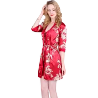 Chinese Style Full Print Dragon Pattern Pajamas Set for Women