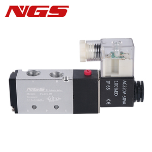 Nuova Valvola Solenoide Pneumatica NGS 5/2 a 5 Vie 1/4" 4V210-08 4V110-06 AC220V DC24V a Bobina Singola 4V310-10 4V410-15 - Product Image 4
