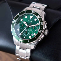 Montre Chronographe Homme Nouvelle Tendance en Or, Cadran Bicolore Rotatif, Étanche en Acier Inoxydable, FS Relojes