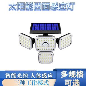 Solar Led Four Head Wall <b>Light</b> 150mm 190mm Outdoor Garden <b>Motion</b> Sensor Water Resistant Solar Powered Lamp - Product Image 5