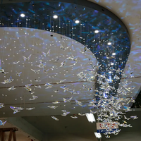 Nouveau luminaire glamour lustre papillon pour la décoration de la maison Villa lustres en cristal plafond lampe de luxe