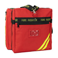 Sac de transport d'équipement pour pompiers, sac de transport d'équipement de luxe pour pompiers, couleur rouge, sac de transport d'équipement de lutte contre l'incendie pour pompiers