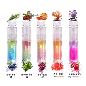 Two Tone Plant Fruit Lip Plumper Oil Lip Gloss No Logo Color Changing Lip Balm Moisturizing <b>Lipstick</b> Wholesale In Stock - Product Image 5