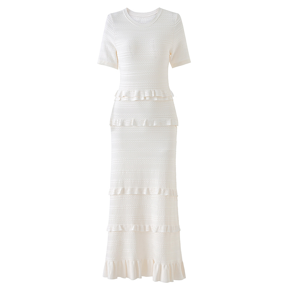 Women's Casual A-line Ruffle Maxi Dress With Breathable Polyester Lining For Summer Daily Wear And Care Instructions Included